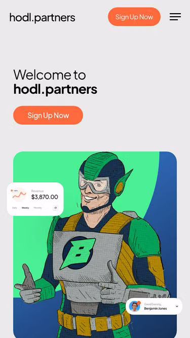 Screenshot of hodl.partners