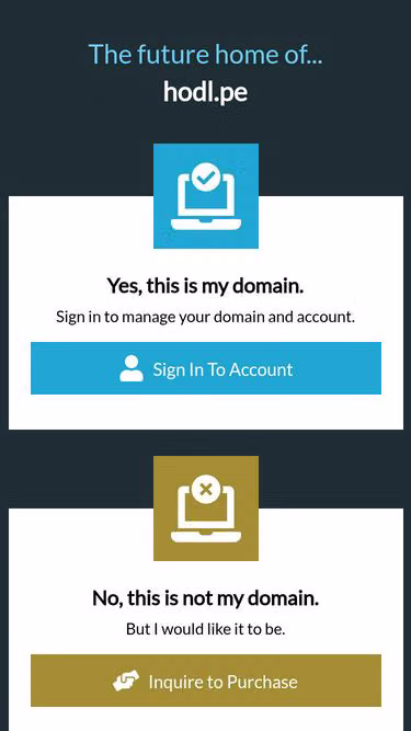 Screenshot of hodl.pe