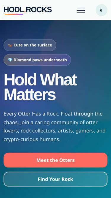 Screenshot of hodl.rocks