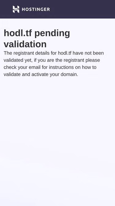 Screenshot of hodl.tf