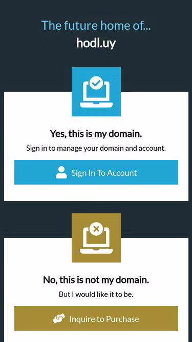 Screenshot of hodl.uy