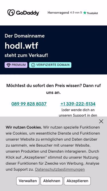 Screenshot of hodl.wtf