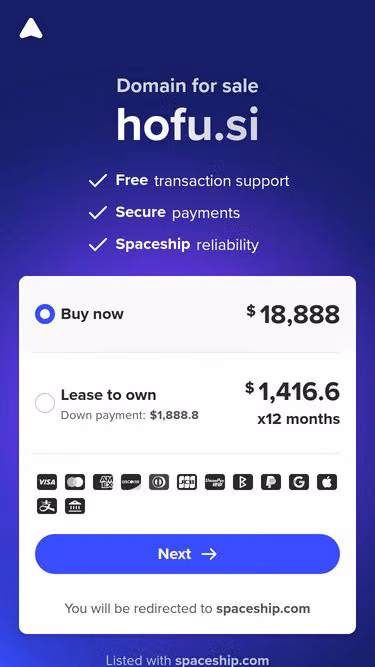 Screenshot of hofu.si