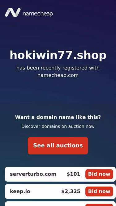 Screenshot of hokiwin77.shop