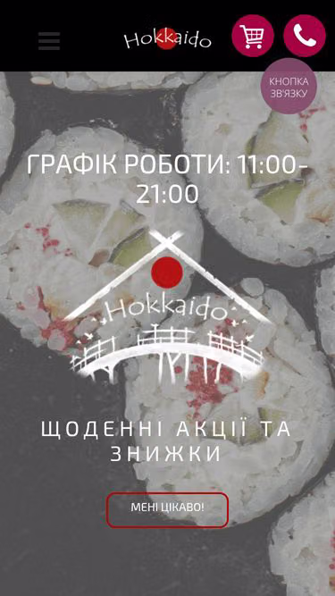 Screenshot of hokkaido.com.ua