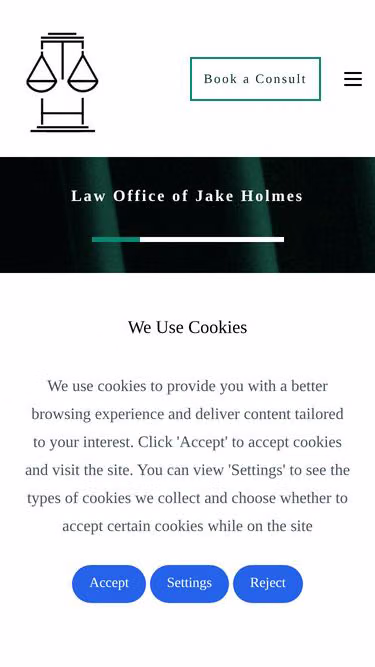 Screenshot of holmes.lawyer