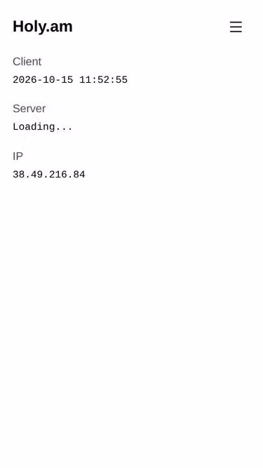 Screenshot of holy.am