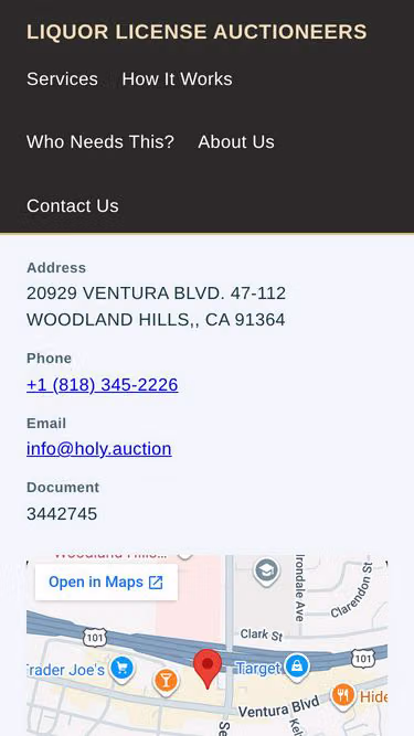 Screenshot of holy.auction