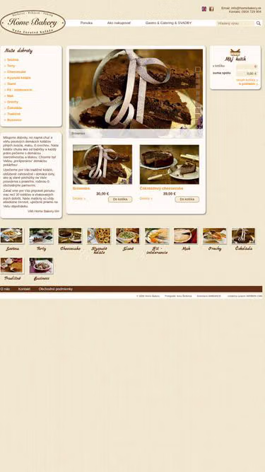 Screenshot of homebakery.sk
