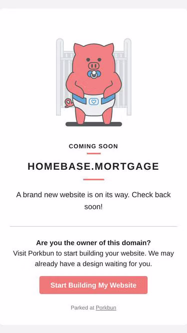 Screenshot of homebase.mortgage