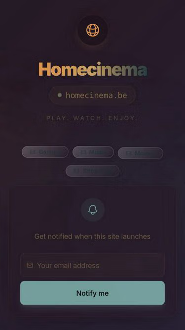 Screenshot of homecinema.be