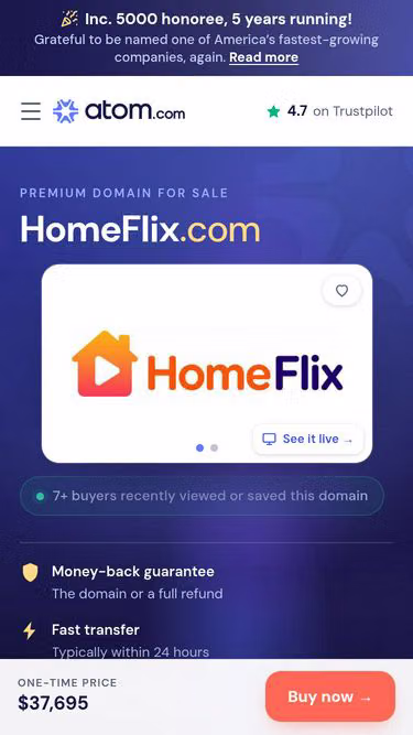 Screenshot of homeflix.com