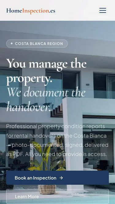 Screenshot of homeinspection.es