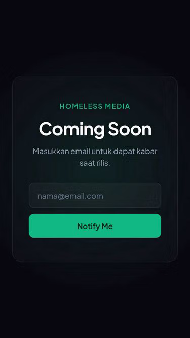 Screenshot of homeless.ai.id