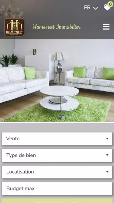 Screenshot of homenest.fr