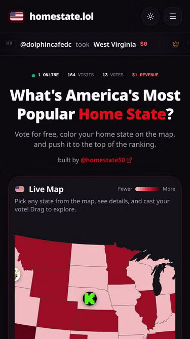 Screenshot of homestate.lol