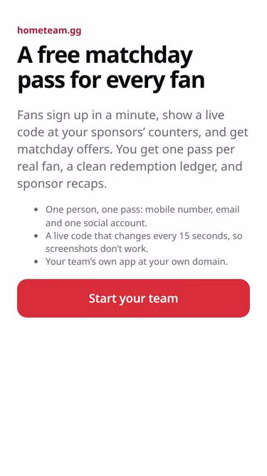 Screenshot of hometeam.gg