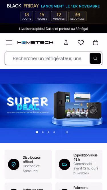 Screenshot of hometech.sn