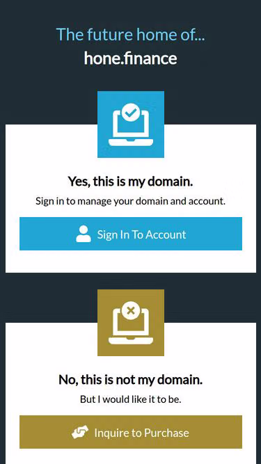 Screenshot of hone.finance