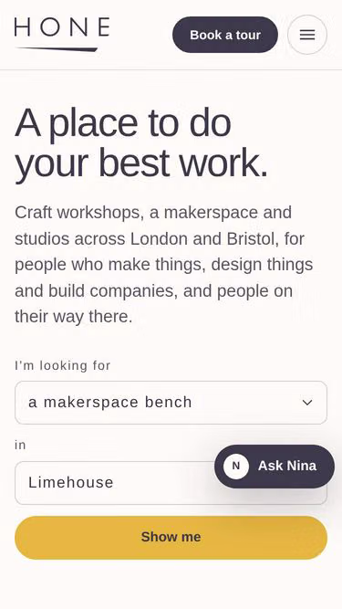 Screenshot of hone.london