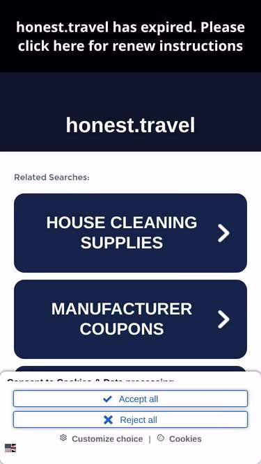 Screenshot of honest.travel
