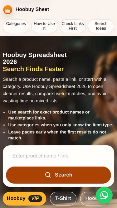 Screenshot of hoobuysheet.org