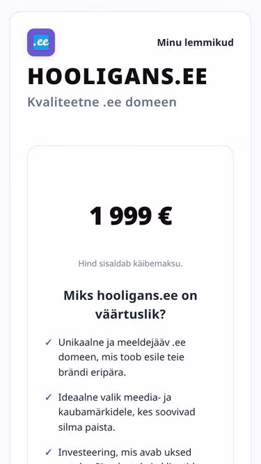 Screenshot of hooligans.ee