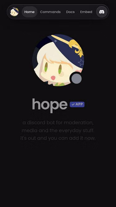 Screenshot of hope.surf
