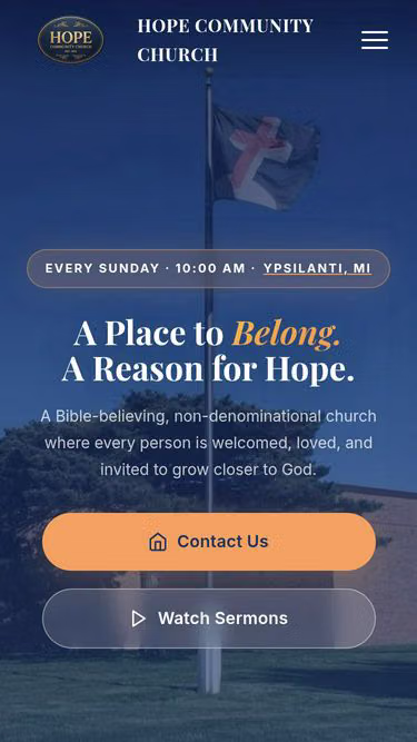 Screenshot of hopechurch.info