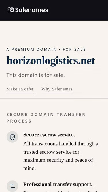 Screenshot of horizonlogistics.net