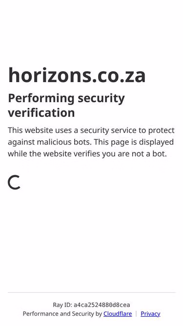 Screenshot of horizons.co.za