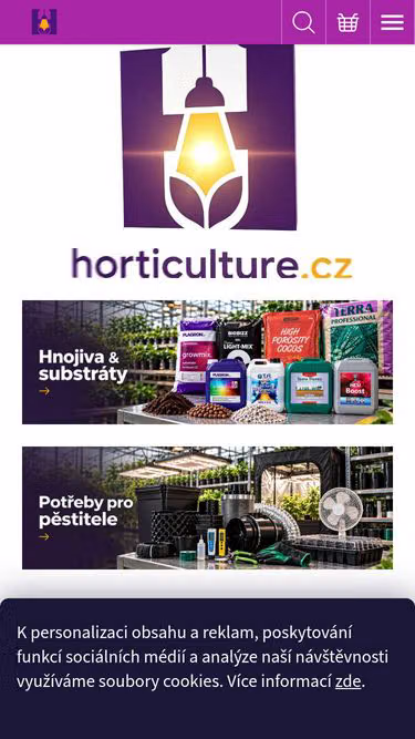 Screenshot of horticulture.cz
