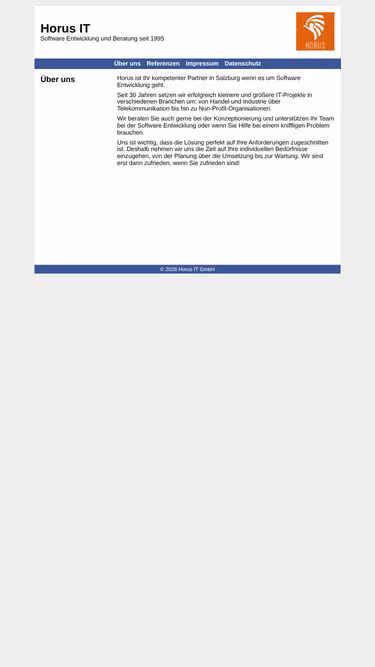 Screenshot of horus.com