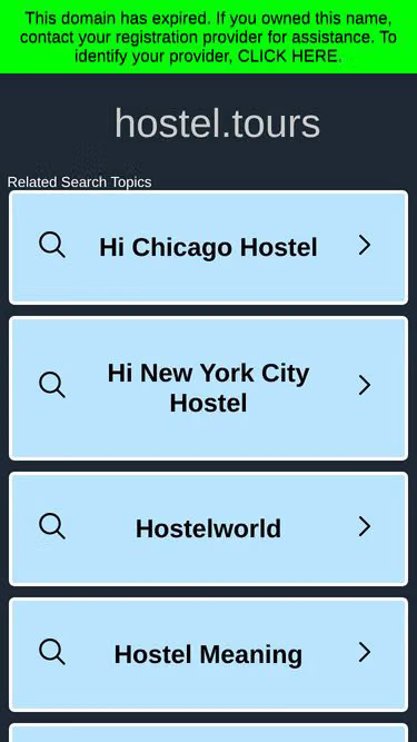 Screenshot of hostel.tours