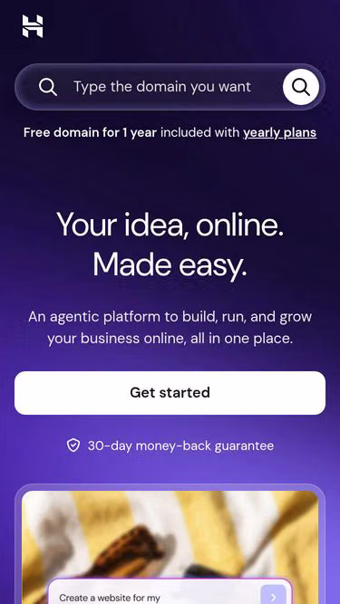 Screenshot of hostinger.cn