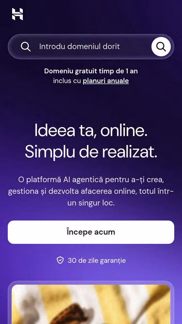 Screenshot of hostinger.ro