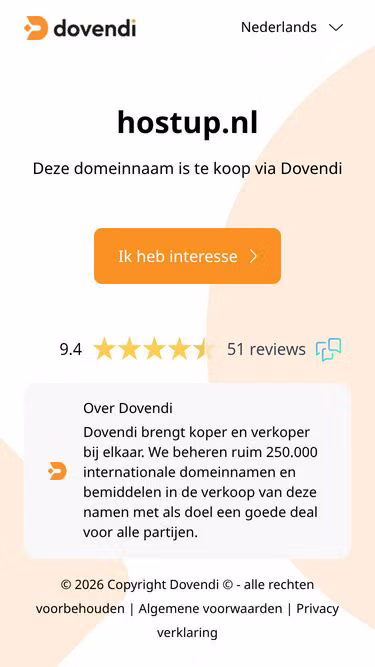 Screenshot of hostup.nl