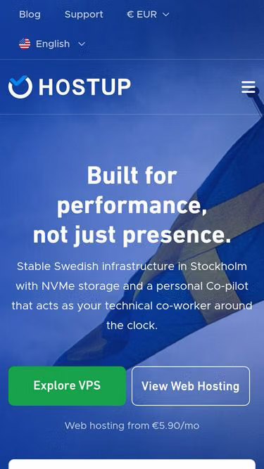 Screenshot of hostup.org