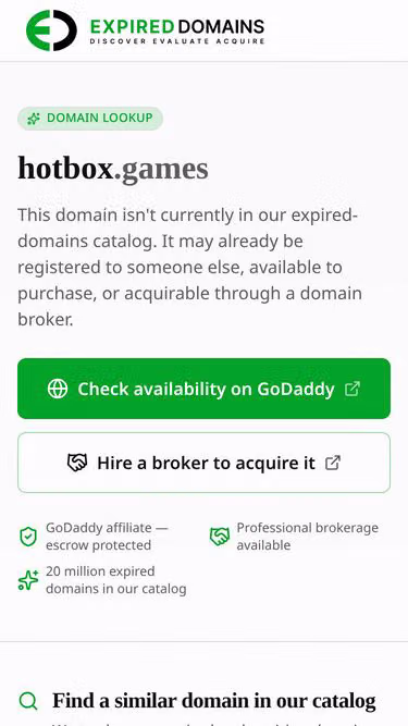 Screenshot of hotbox.games