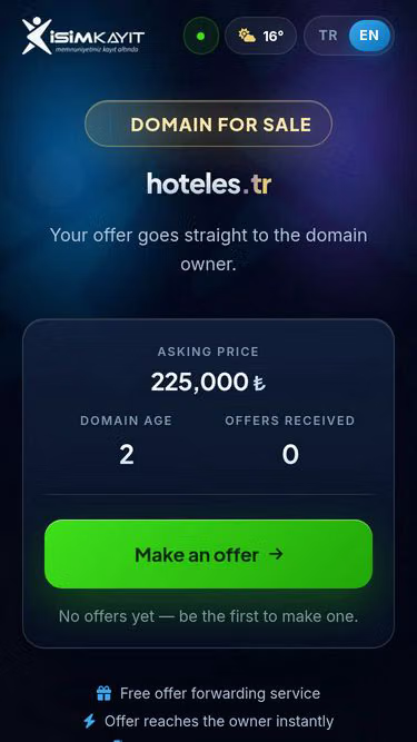 Screenshot of hoteles.tr