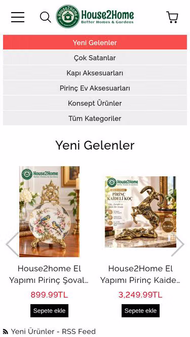 Screenshot of house2home.com.tr