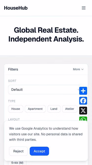 Screenshot of househub.cz