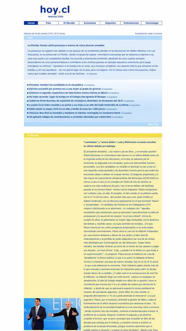 Screenshot of hoy.cl