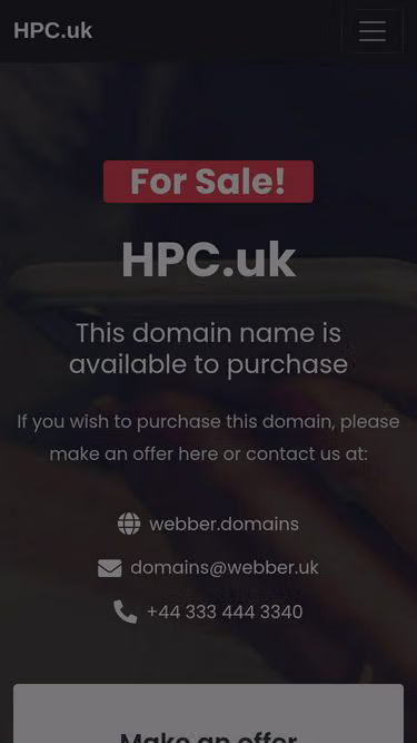 Screenshot of hpc.uk