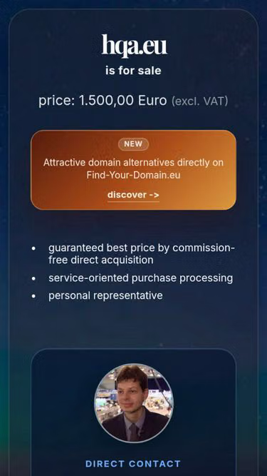 Screenshot of hqa.eu