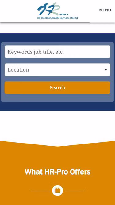 Screenshot of hrpro.com.sg