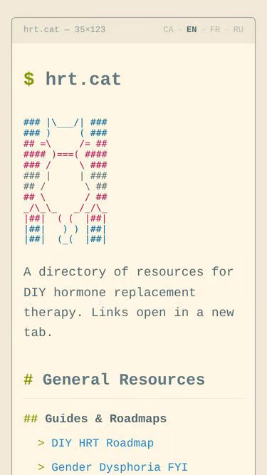 Screenshot of hrt.cat