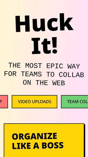 Screenshot of huck.team