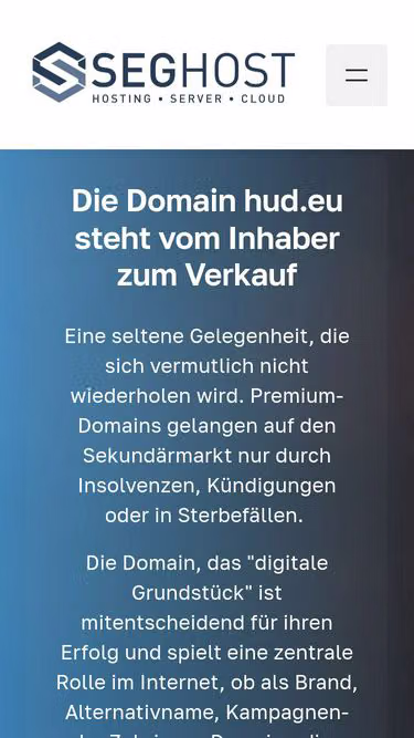 Screenshot of hud.eu