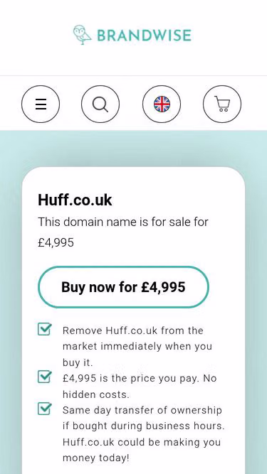 Screenshot of huff.co.uk